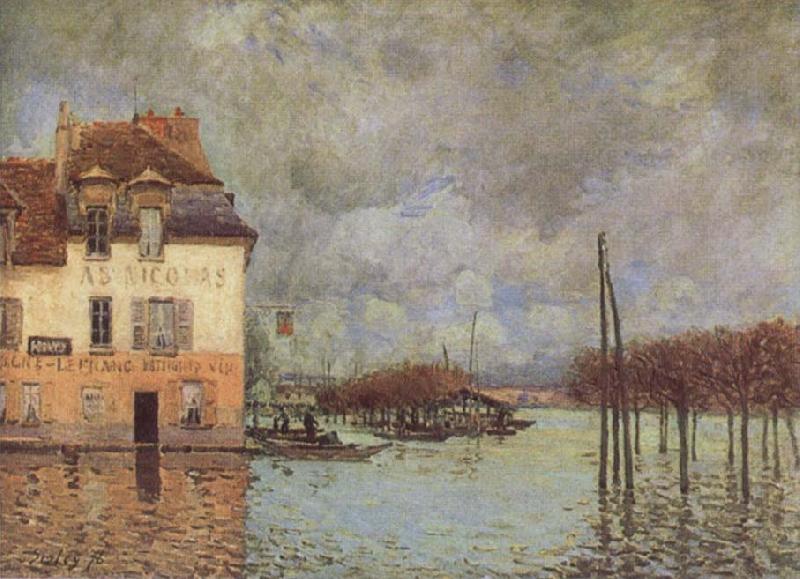 Alfred Sisley Fllod at Port-Marly Sweden oil painting art